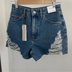 Topshop high rise mom shorts size 4
